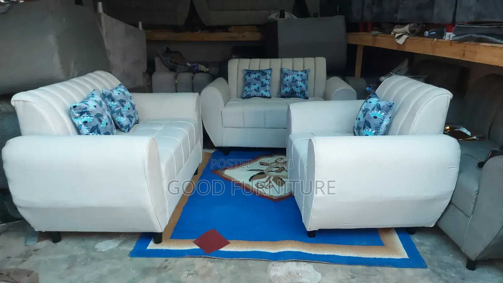 Elegant Comfortable Five Seaters Sofas Set