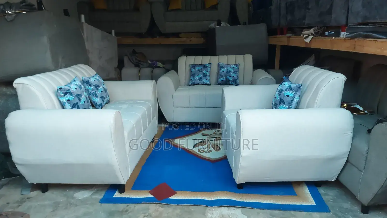Elegant Comfortable Five Seaters Sofas Set