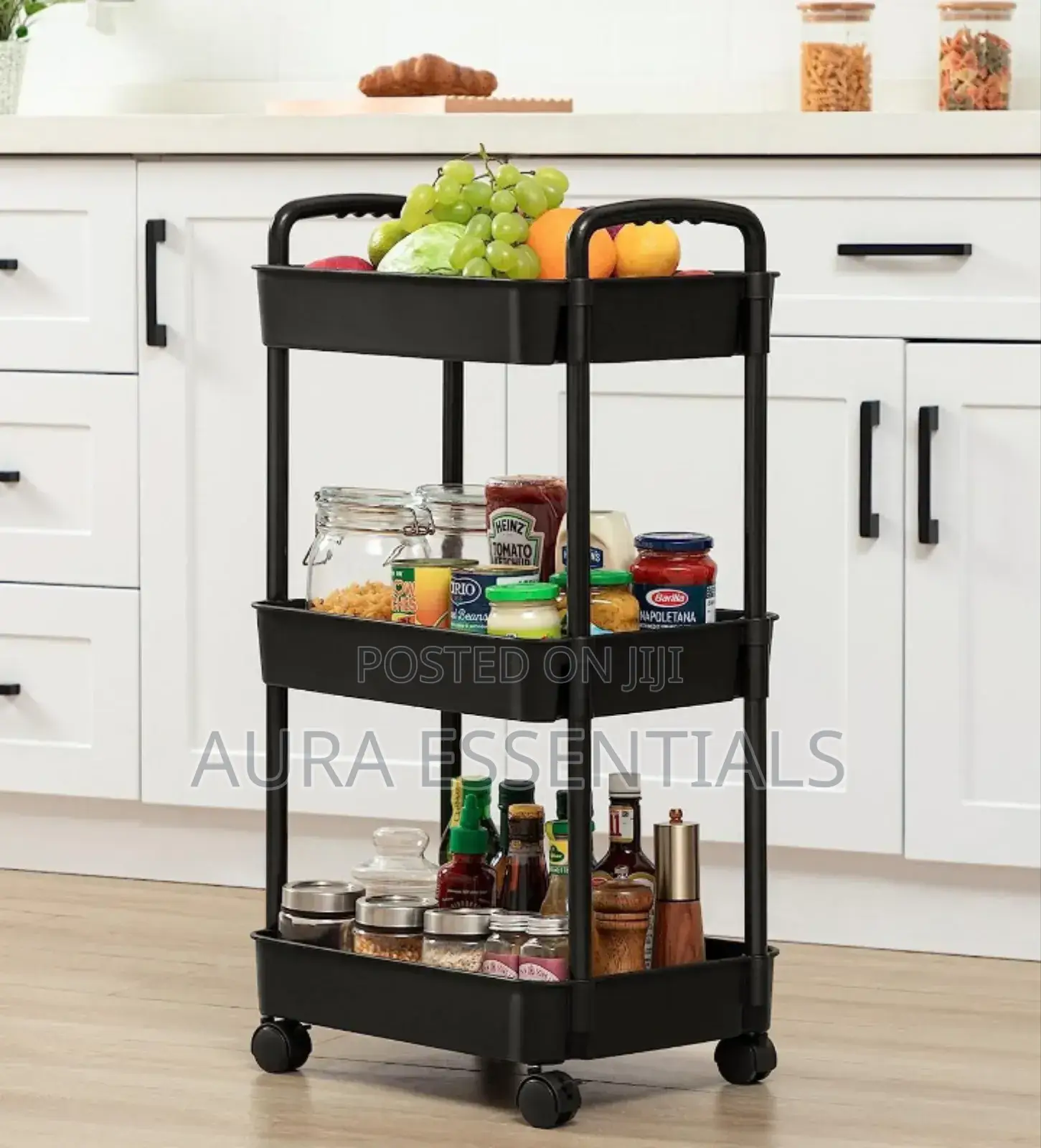 3-Tier Rolling Utility Cart or Trolley