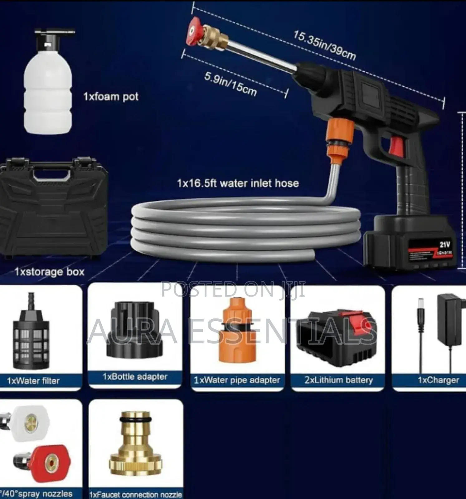 48v High Pressure Water Sprayer 2 Batteries(Car Washing Mach