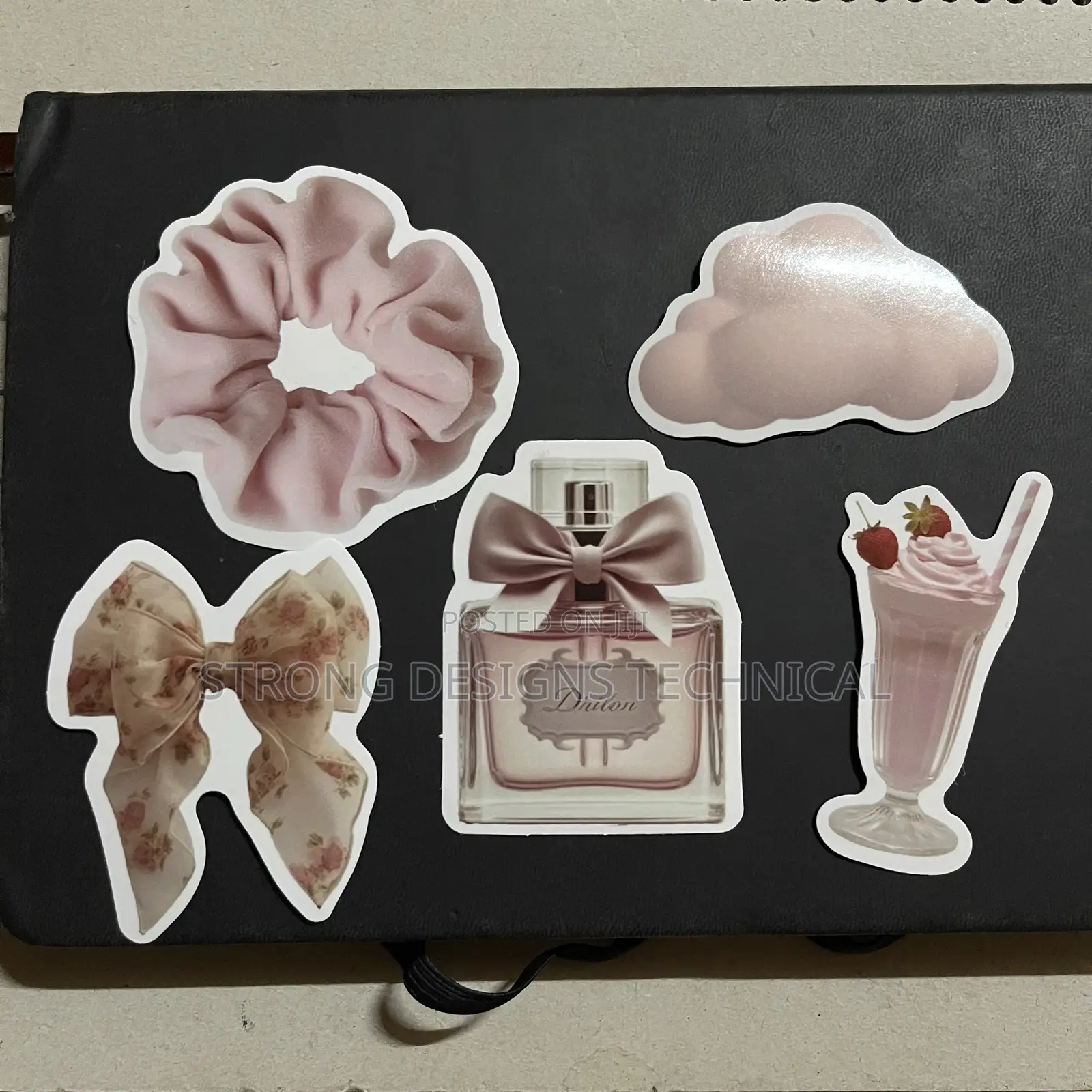 Pink Pastel Stickers for Laptops/Books/Mirrors/ Fridges.