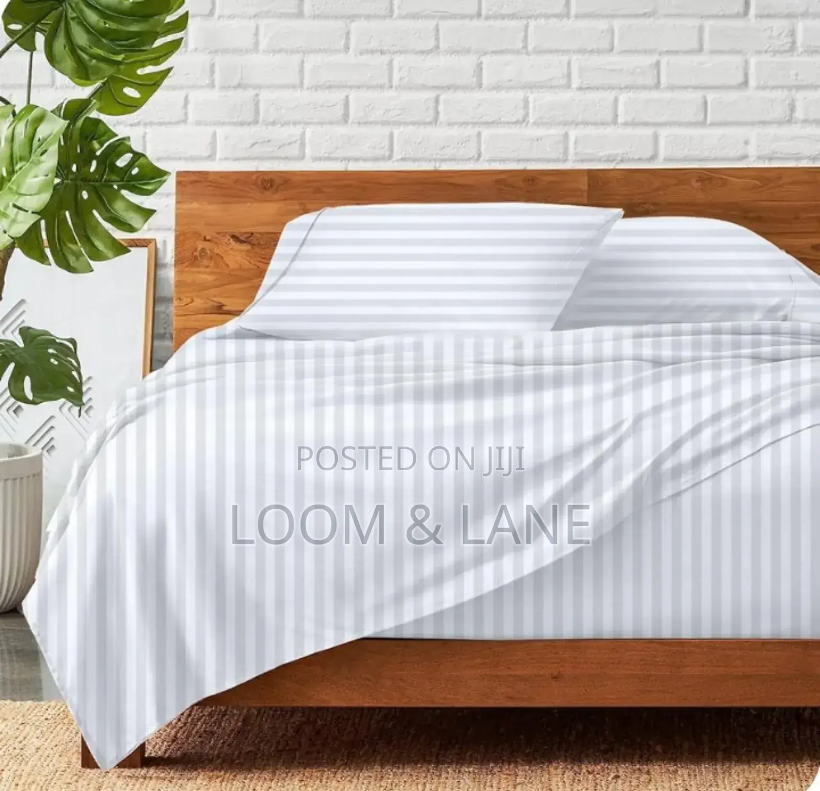 Hotel High Quality Egyptian King Size Cotton Stripe Bedshee
