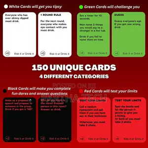 Adult Fun Drinking Game Cards Risk It or Drink It