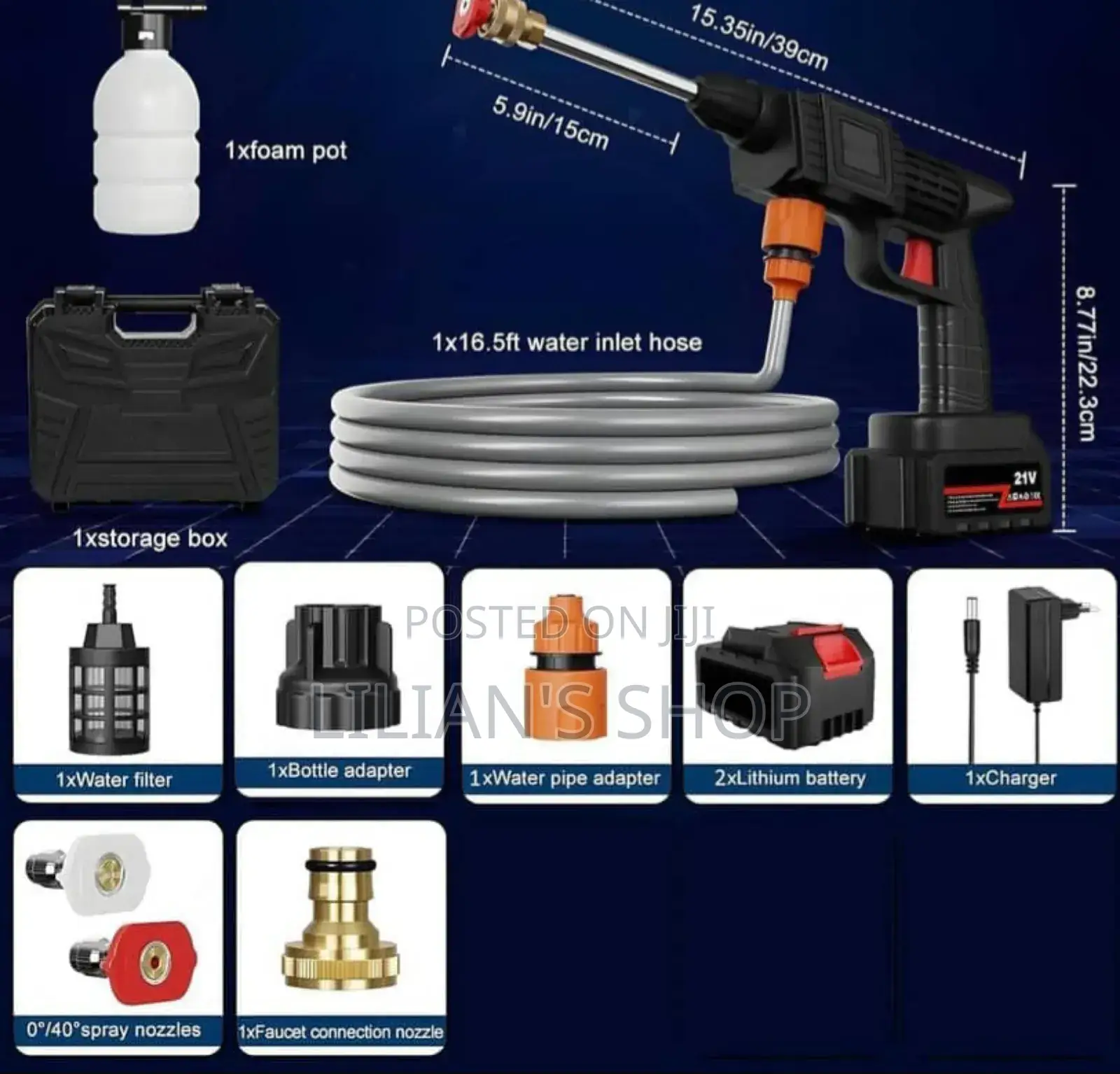 48v High Pressure Water Sprayer 2 Batteries(Car Washer)