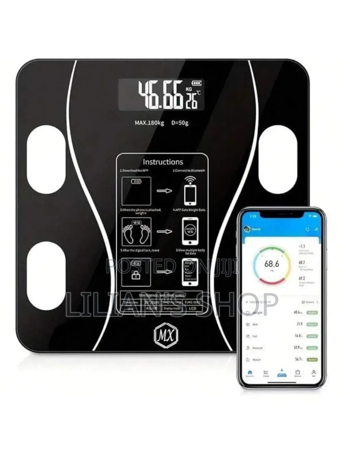 Body Weight and Fat, Digital Bathroom Body Weighing Monitor