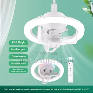 Modern 360° Ultra-quiet Led Ceiling Fan Bulb.