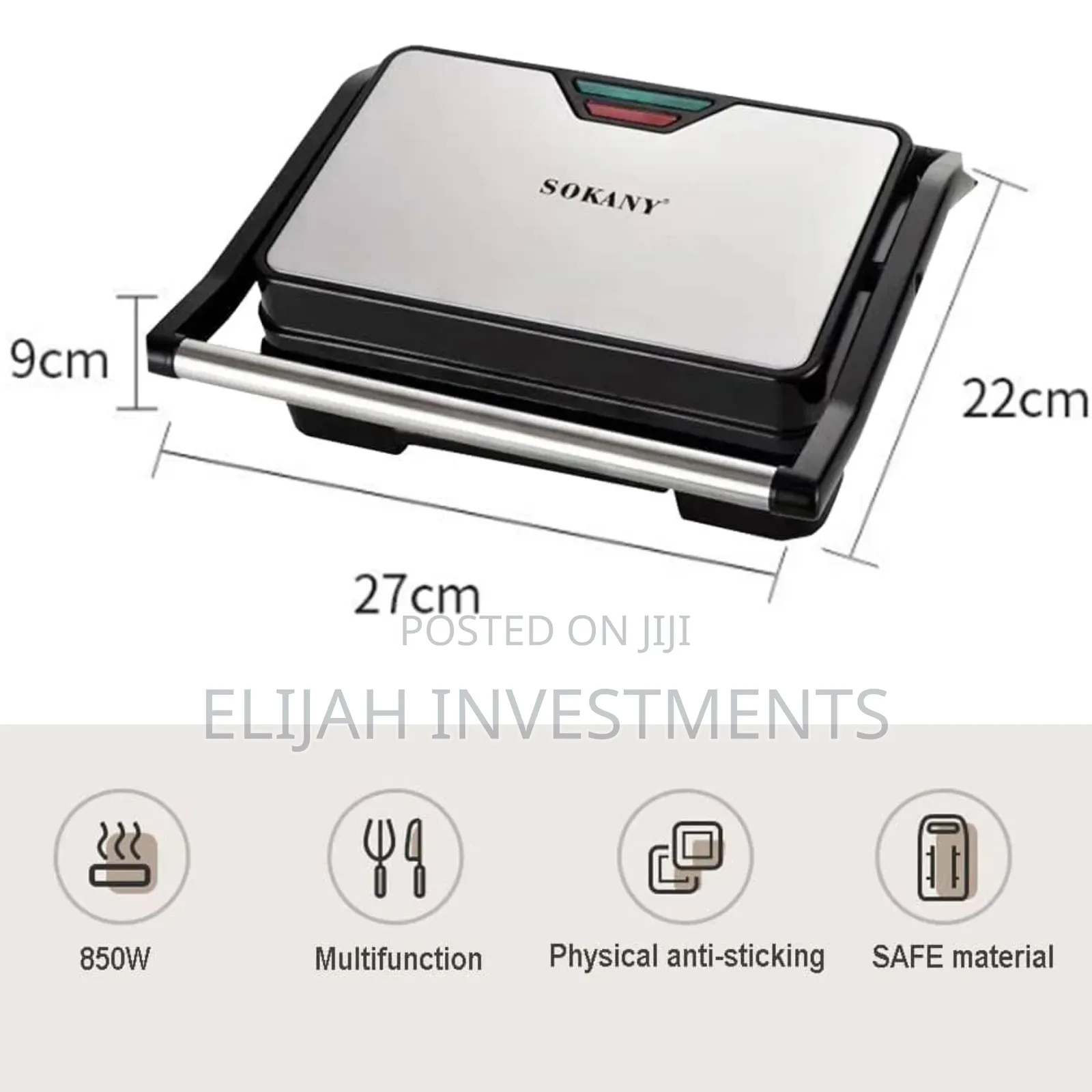 Sokany Sk-223 750w Electric Panini Press Grill