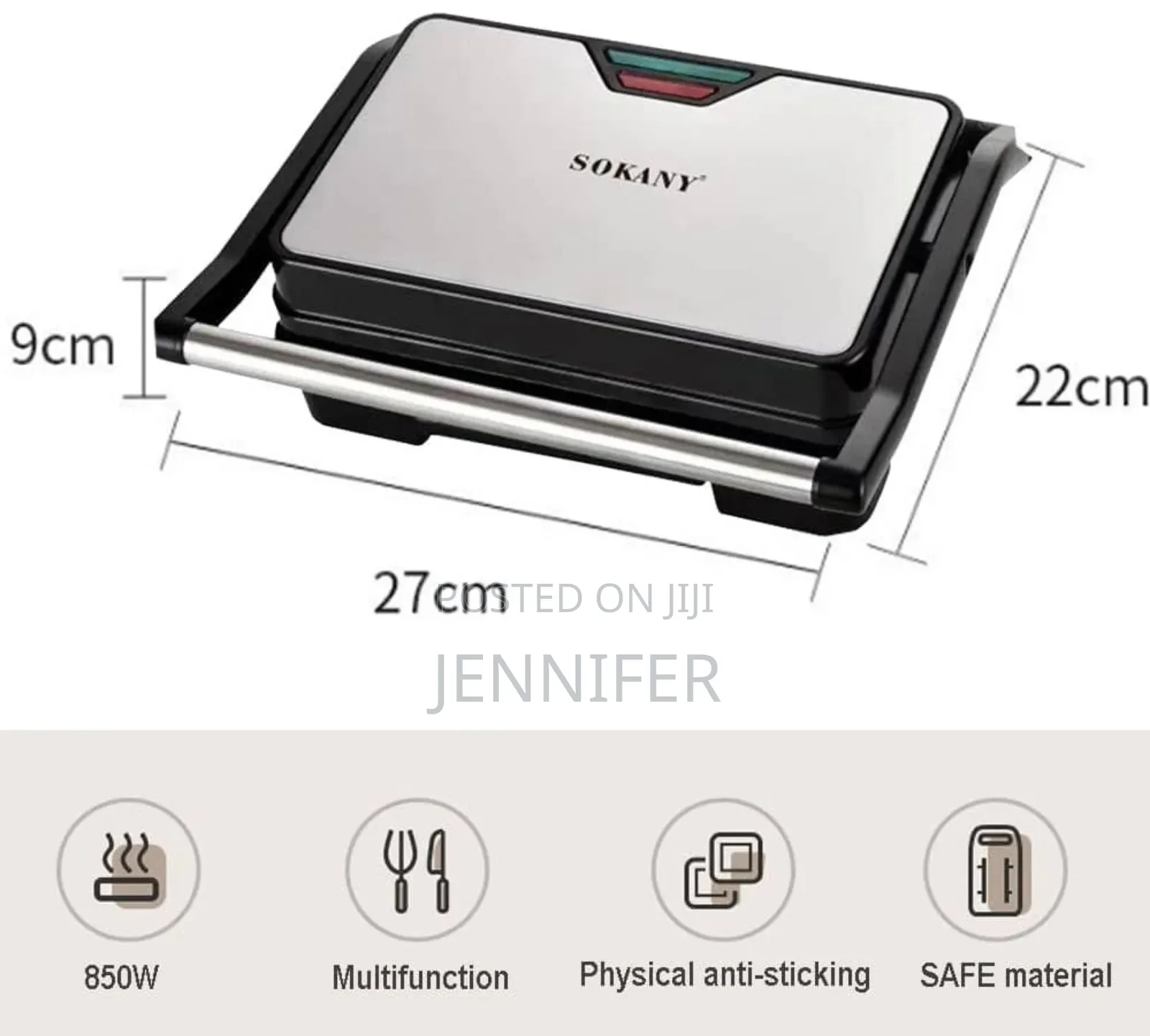 Sokany Sk-223 750w Electric Panini Press Grill