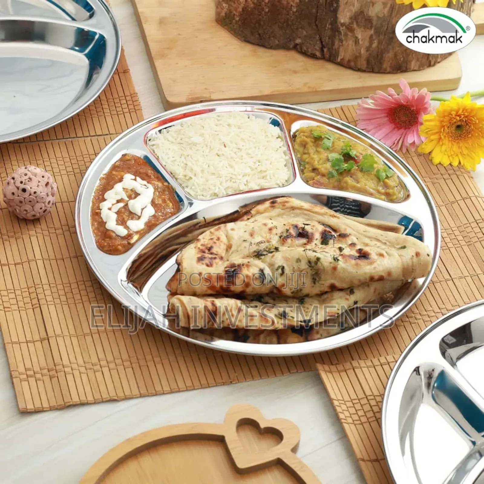 Stainless Steel Round Divided Dinner Plate