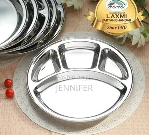 Stainless Steel Round Divided Dinner Plate