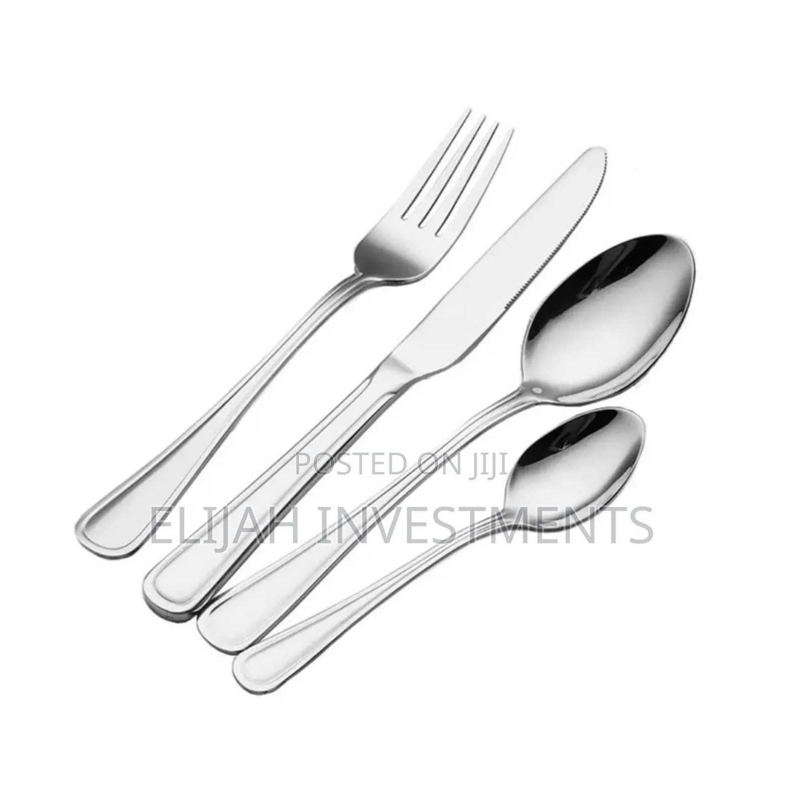 24-Piece Cutlery Set-Silver Stainless Steel