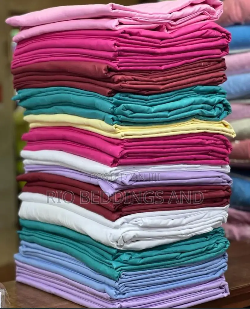 Plain Cotton Bedsheets 4pics / 5x6 and 6x6