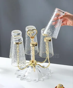 Gold/Silver Upside-Down Glass Holder
