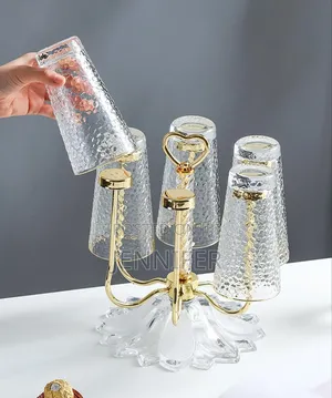 Gold/Silver Upside-Down Glass Holder