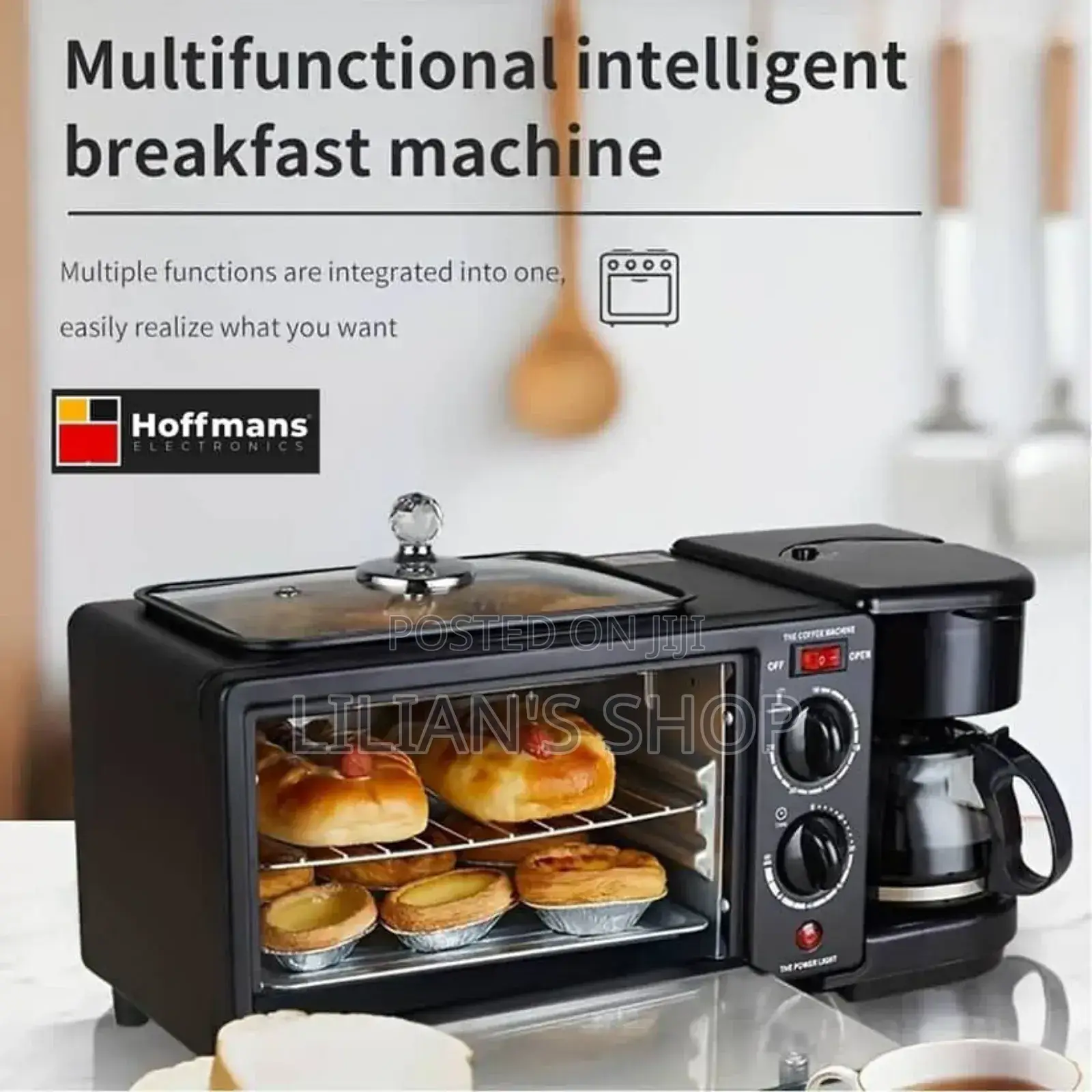 Hoffmans Home Breakfast Machine Maker Coffee , Oven , Grill