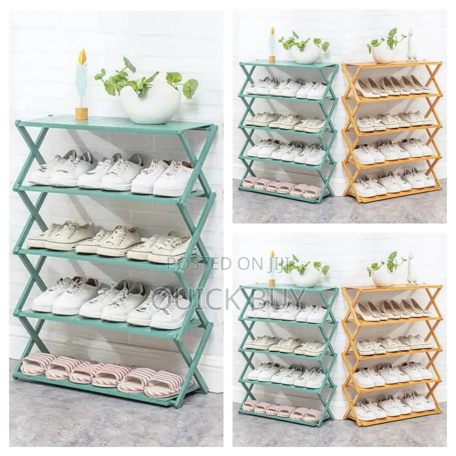 New Foldable 5-Tier Shoe Rack