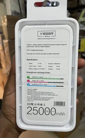Power Bank 25000mhz