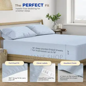 Hotel High Quality Egyptian King Size Cotton Stripe Bedsheet