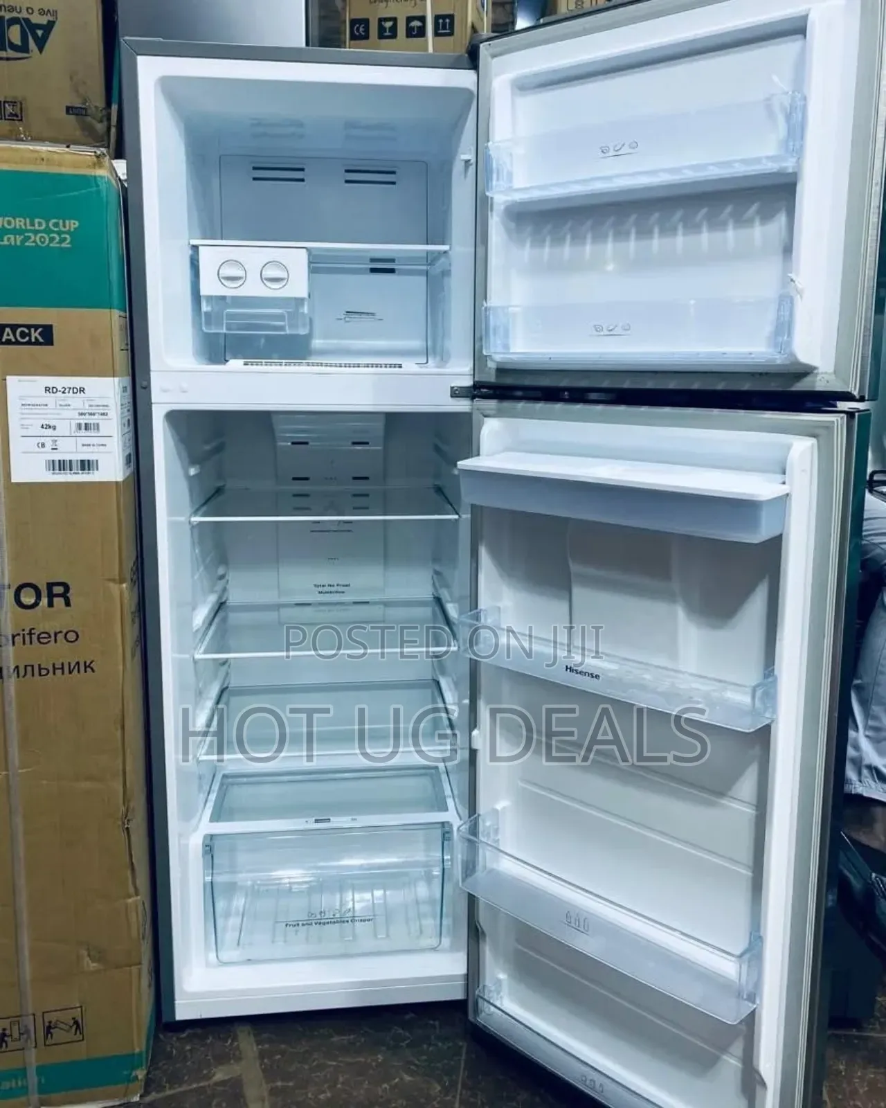 Hisense 270 Litres Double Door Defrost Fridge With Dispenser