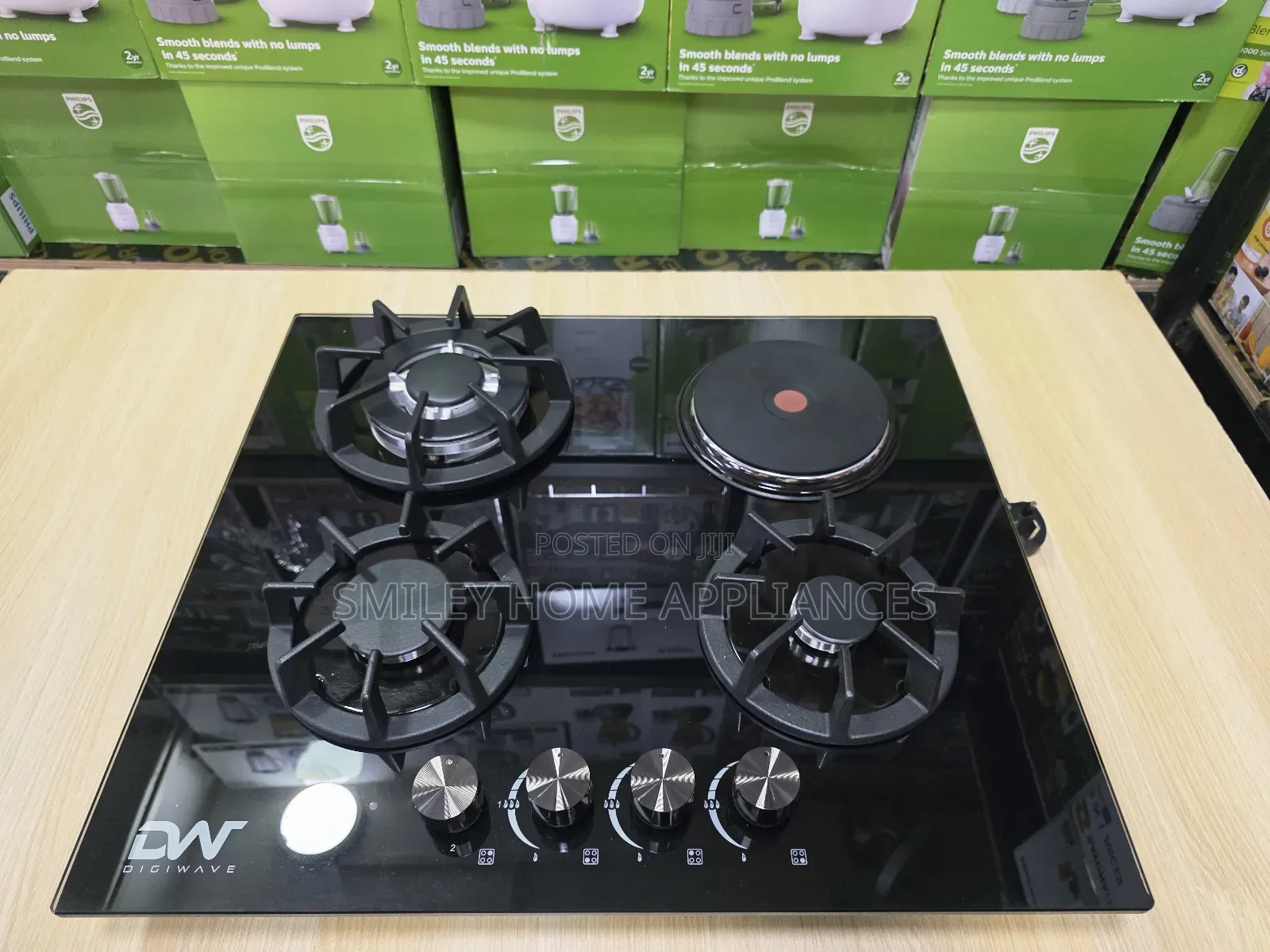 Brand New 60cm by 60cm Dw Glass Gass Hob (3+1) at Discount