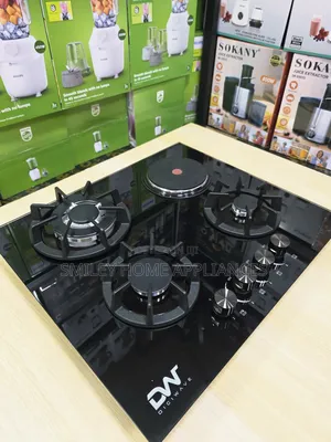 20% Discount Sales on Dw Black Glass Gas Hob (3+1)