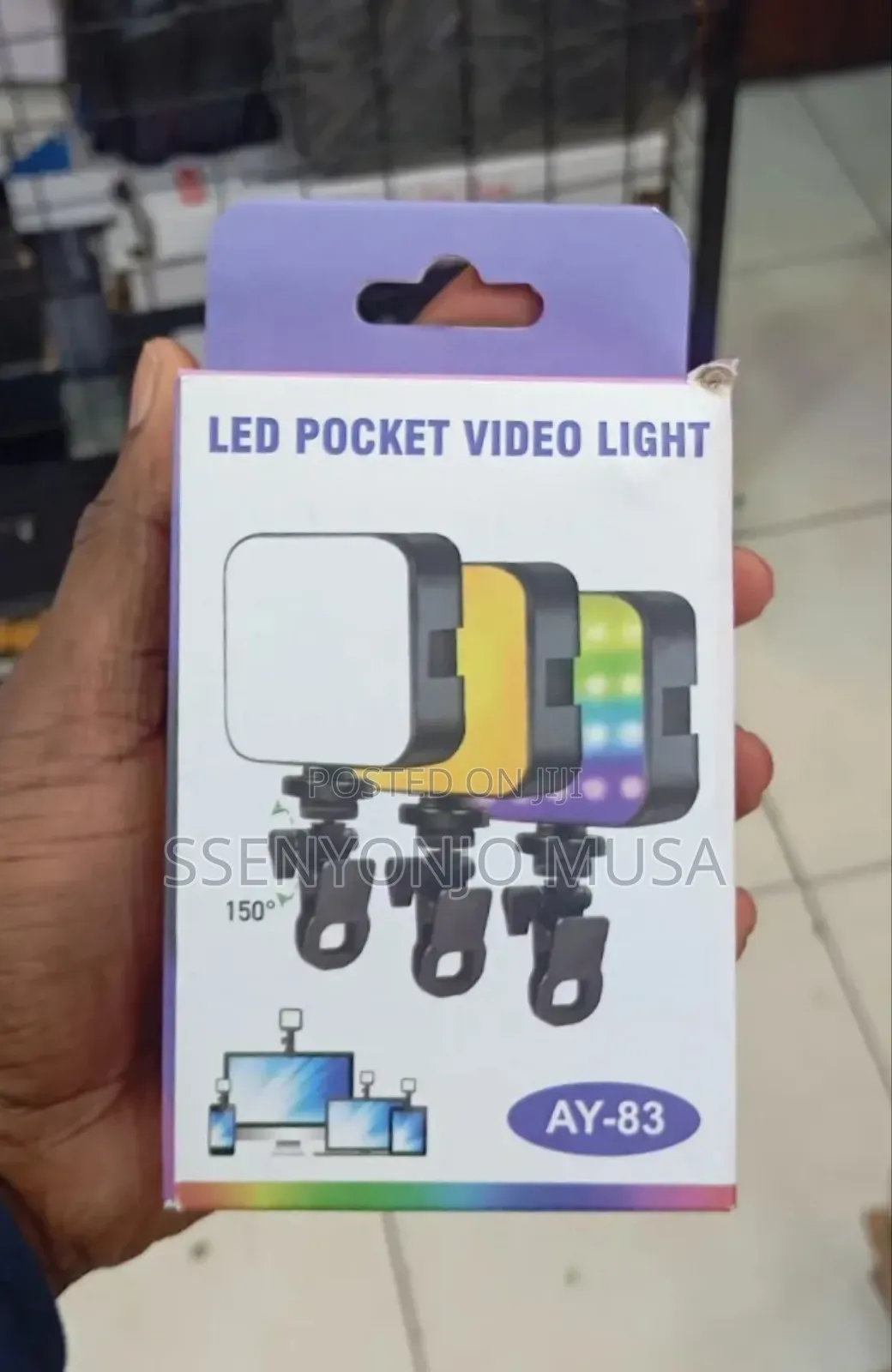 Ay-83 Usb-c Rechargeable Rgb Pocket Video Light -compact Led