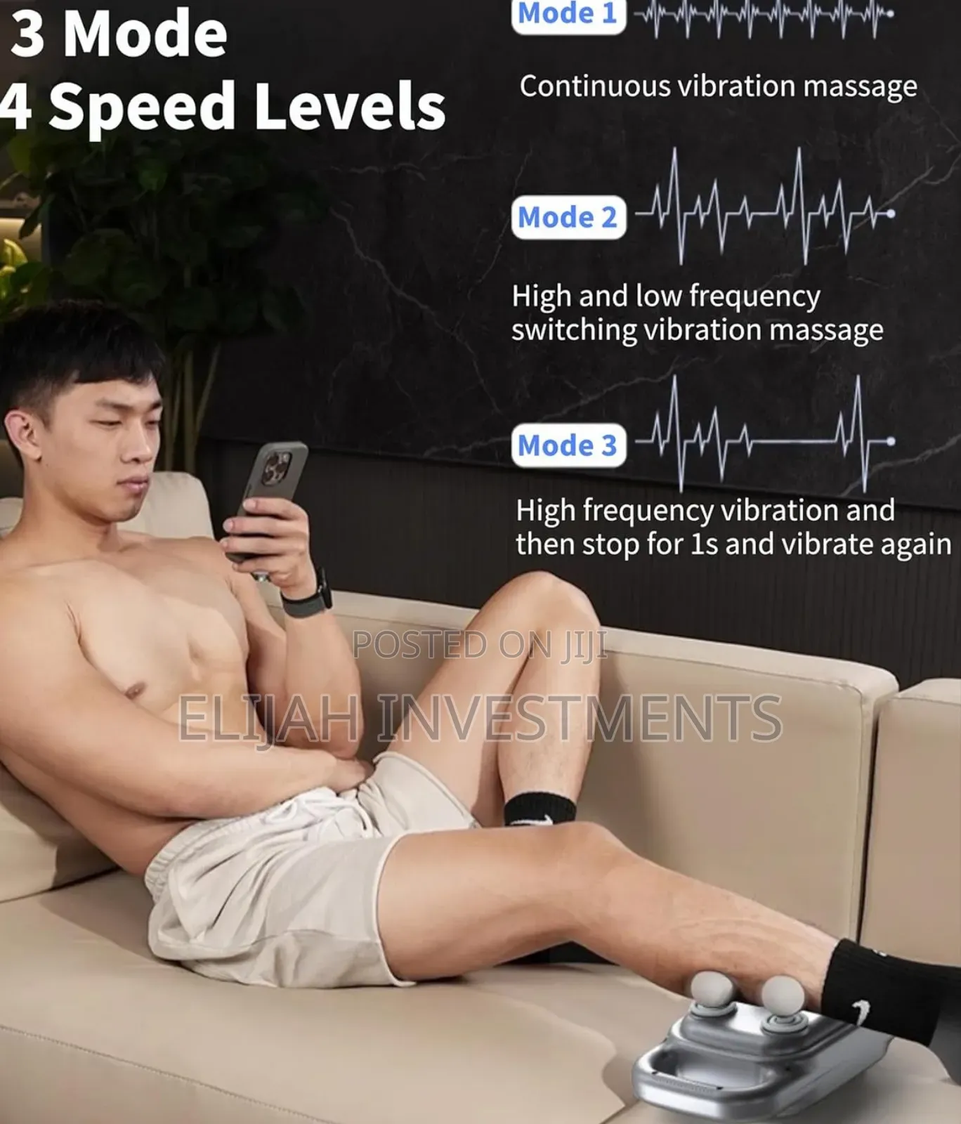 4 Head Massager, Deep Tissue Massage Gun