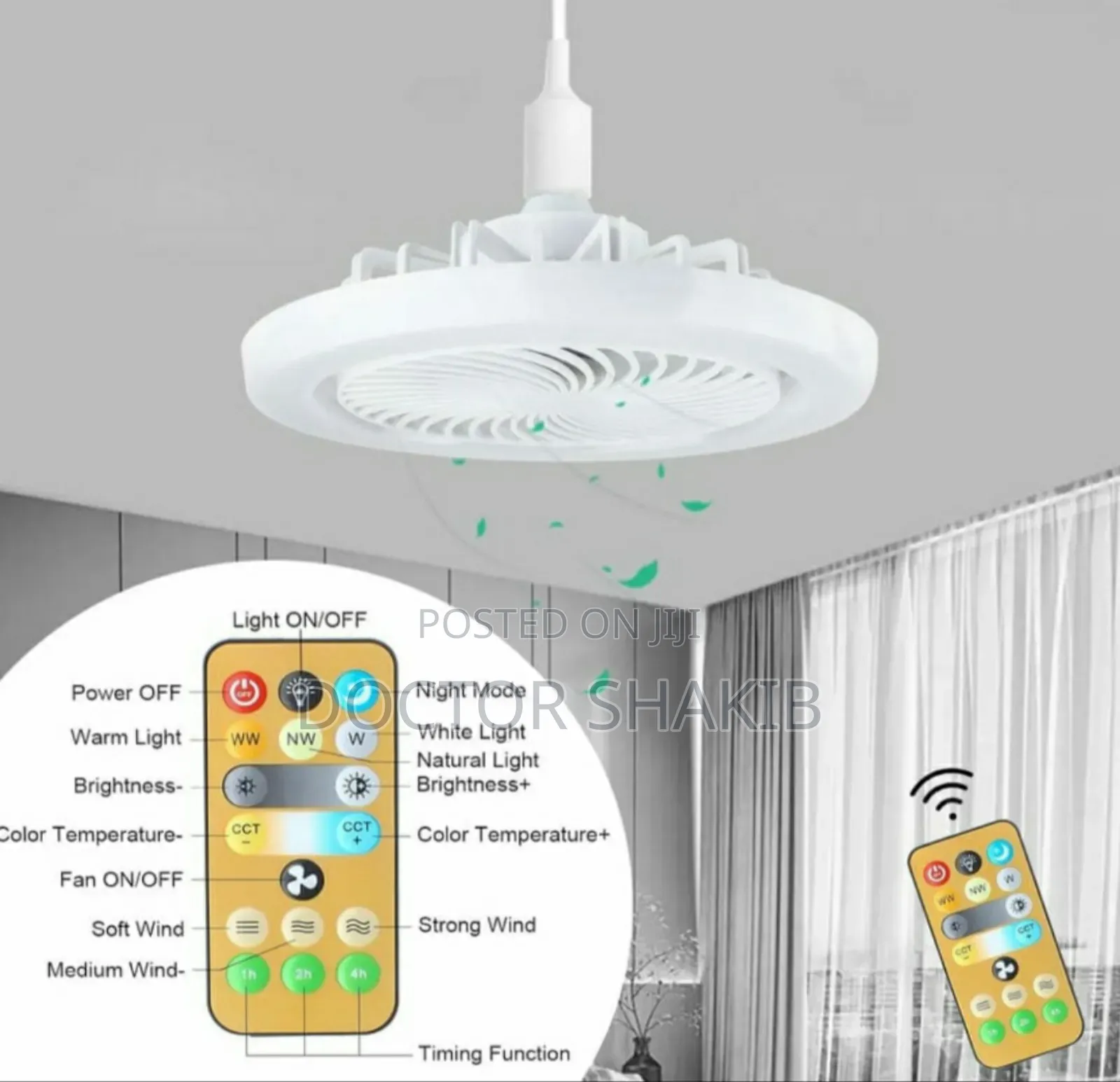 Brand New 3in1 Ceiling Fan With Lights Remote