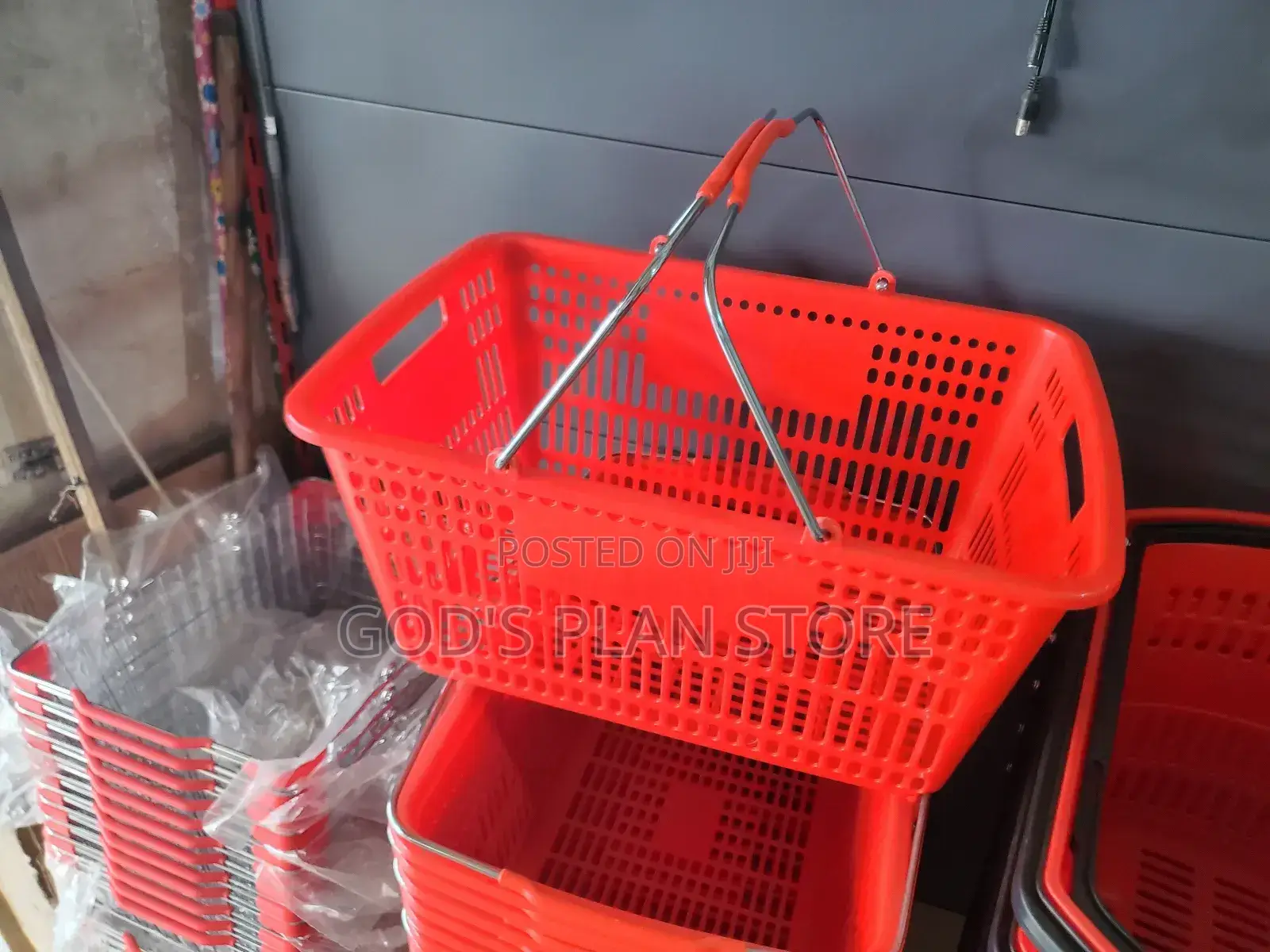 Shopping Baskets Red Supermarket Shopping Baskets