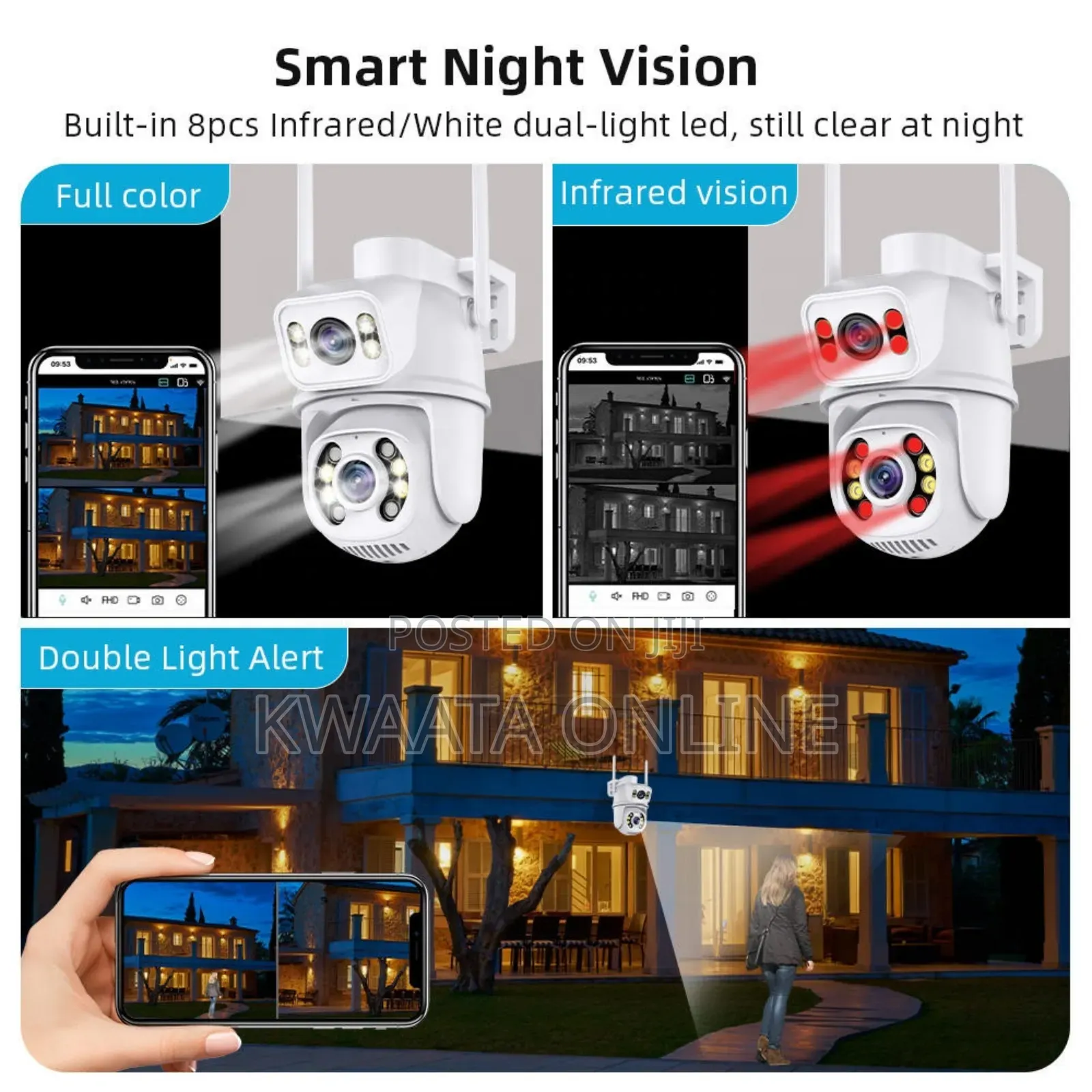 6mp Dual Lens PTZ Ip Wireless Wifi Smart Camera