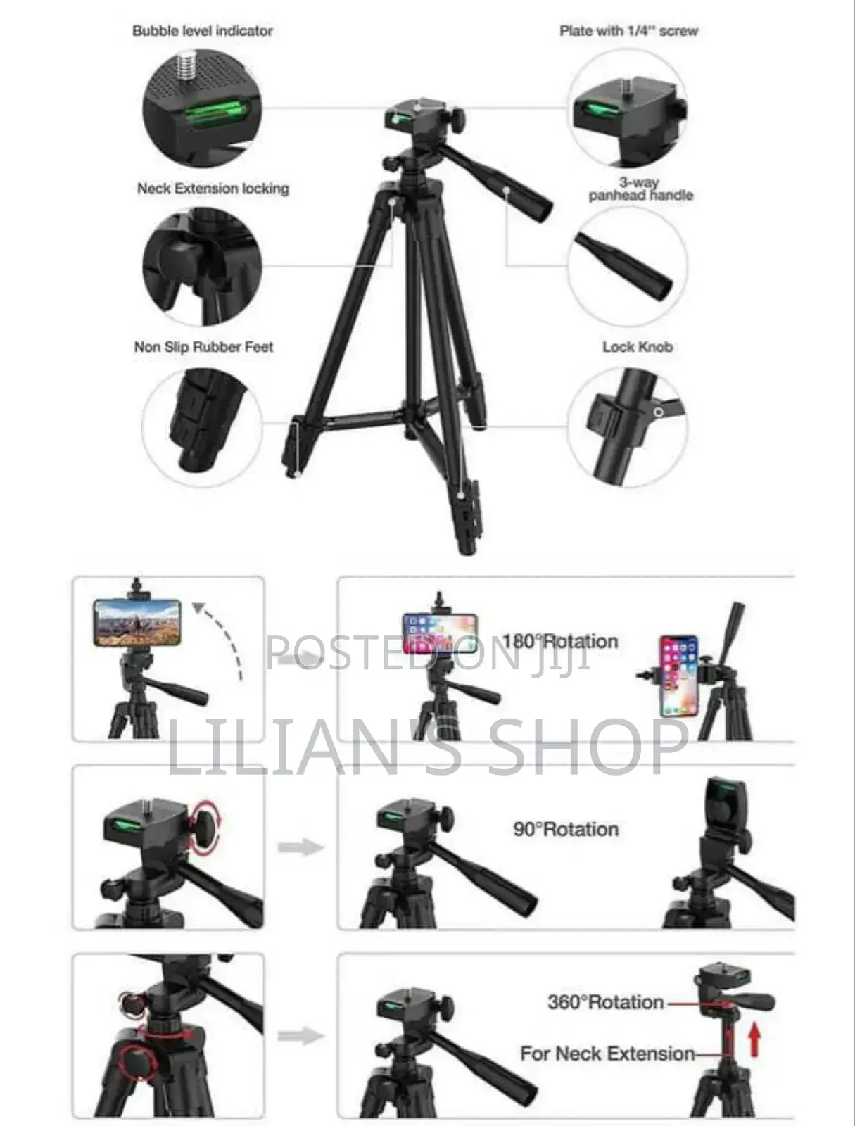 Yunfeng-3388 Professional Foldable Heavy Duty Tripod
