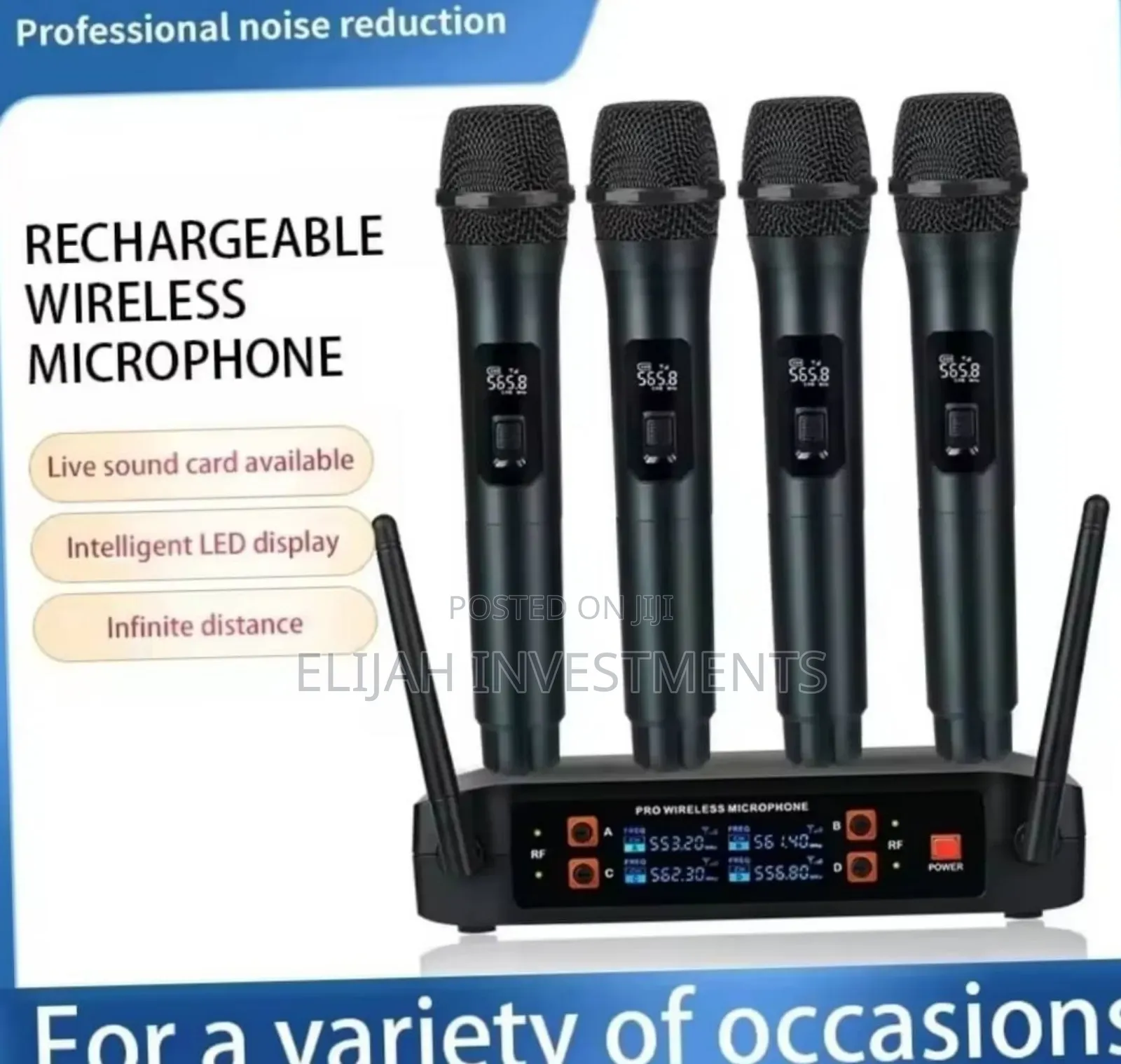 4 Piece Wireless Vocal Microphone Set