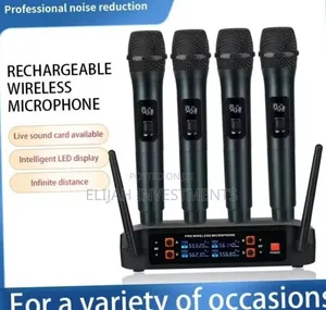 4 Piece Wireless Vocal Microphone Set