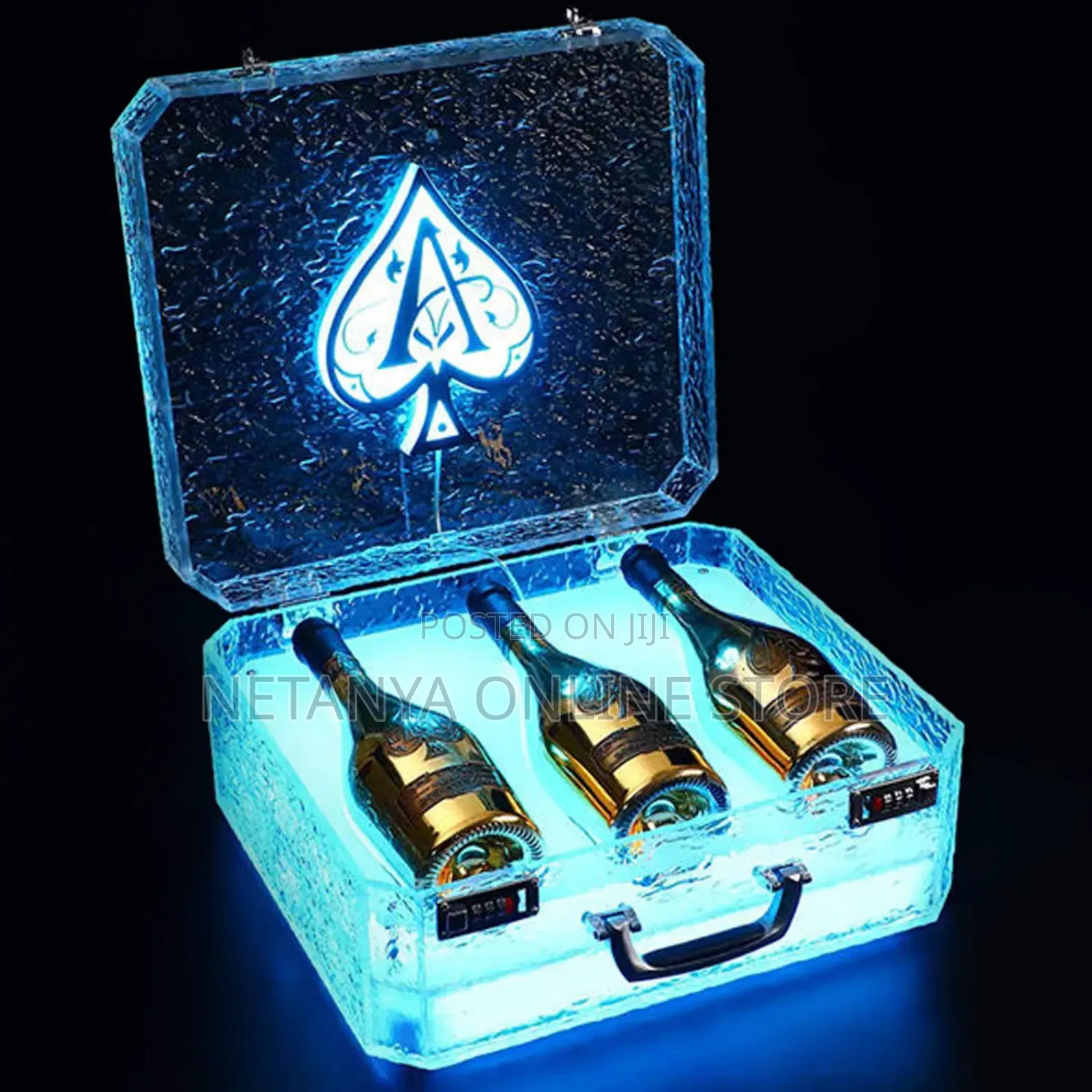 3 Bottles Rechargeable Led Ace of Spade Glorifier Box