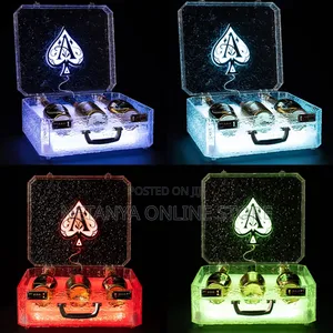 3 Bottles Rechargeable Led Ace of Spade Glorifier Box