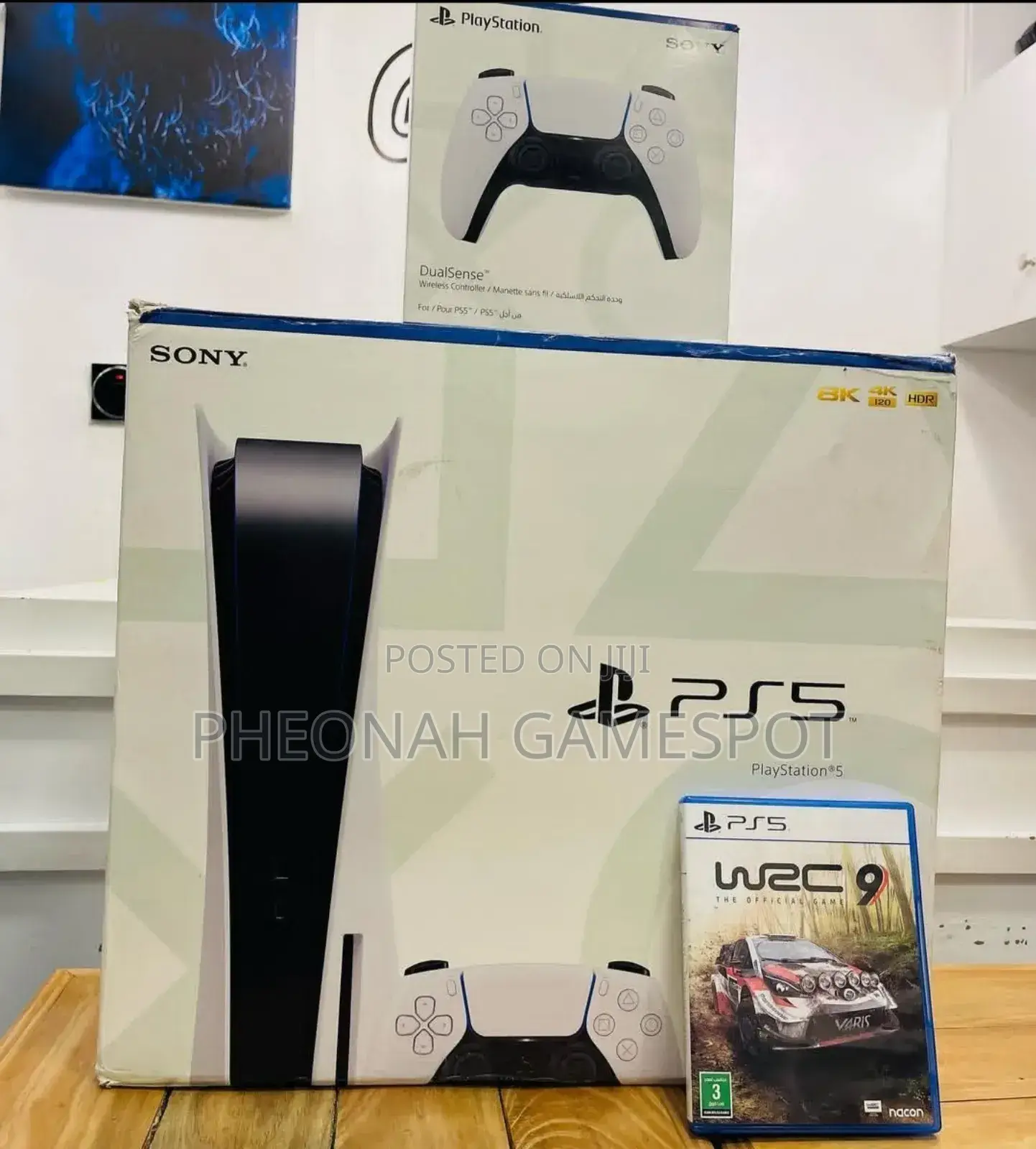 Clean Ps5 Standard Console, Comes With 3 Games Controller.