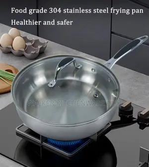 6.5cm Kaisavilla Stainless Non-Stick Frying Pan- Glass-Lid