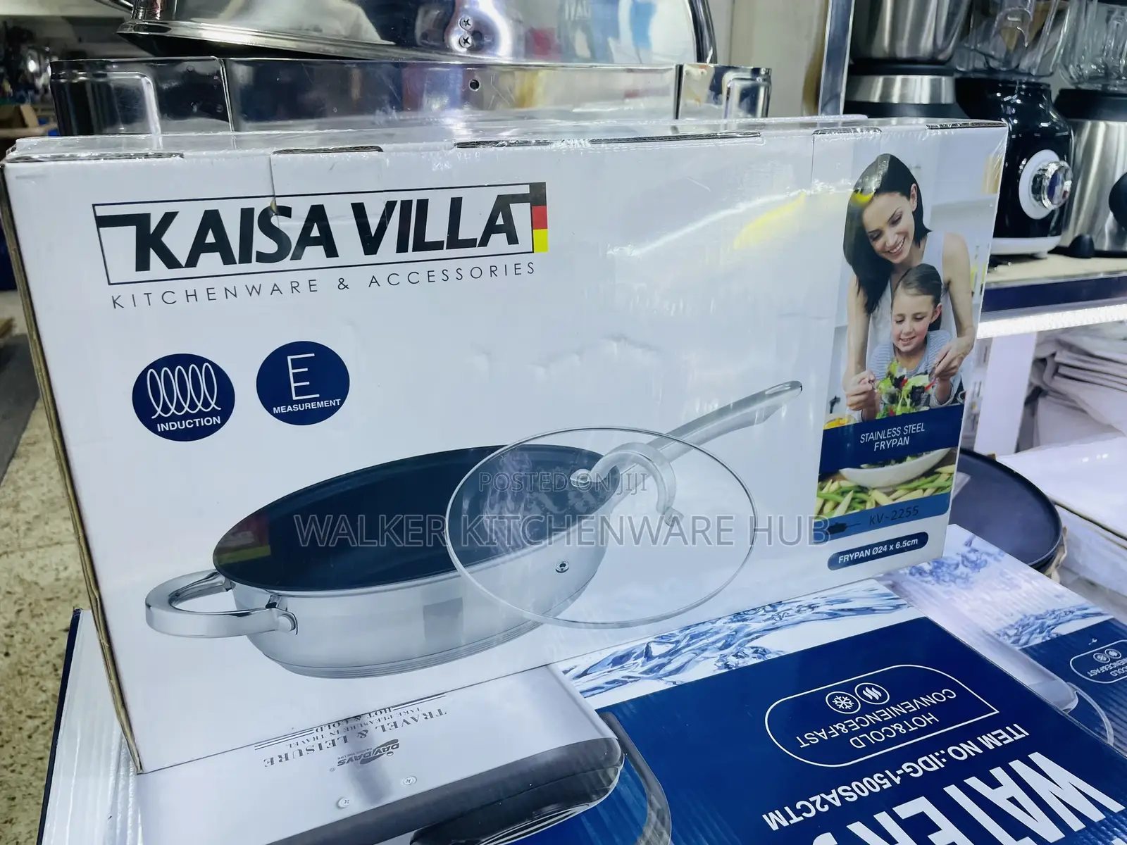 6.5cm Kaisavilla Stainless Non-Stick Frying Pan- Glass-Lid