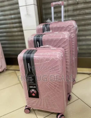 3 Pieces Set Of Waterproof Rubber Travel Suitcases (S, M, L)