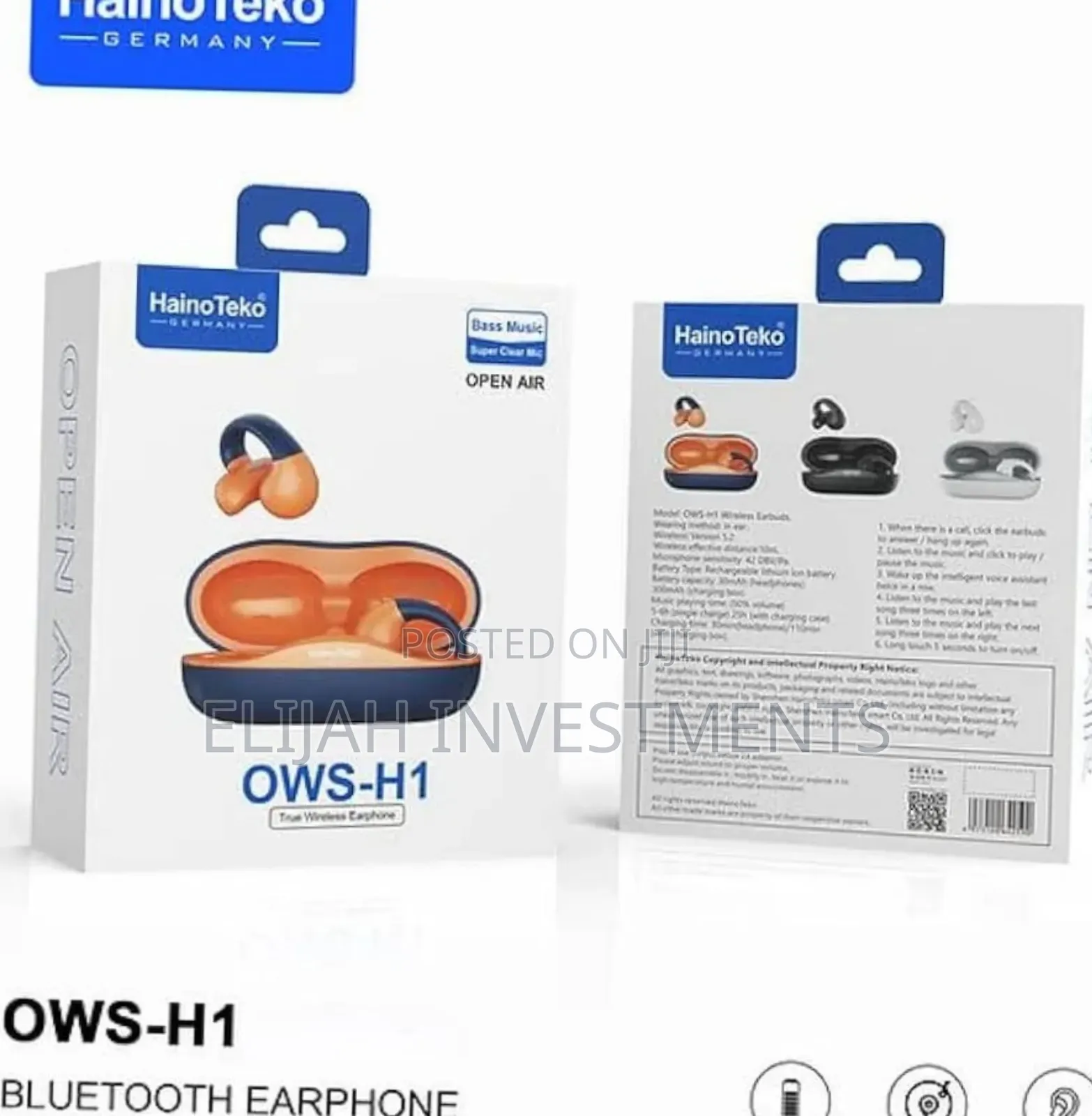 Haino Teko Germany Ows H1 Bluetooth Wireless Earphone
