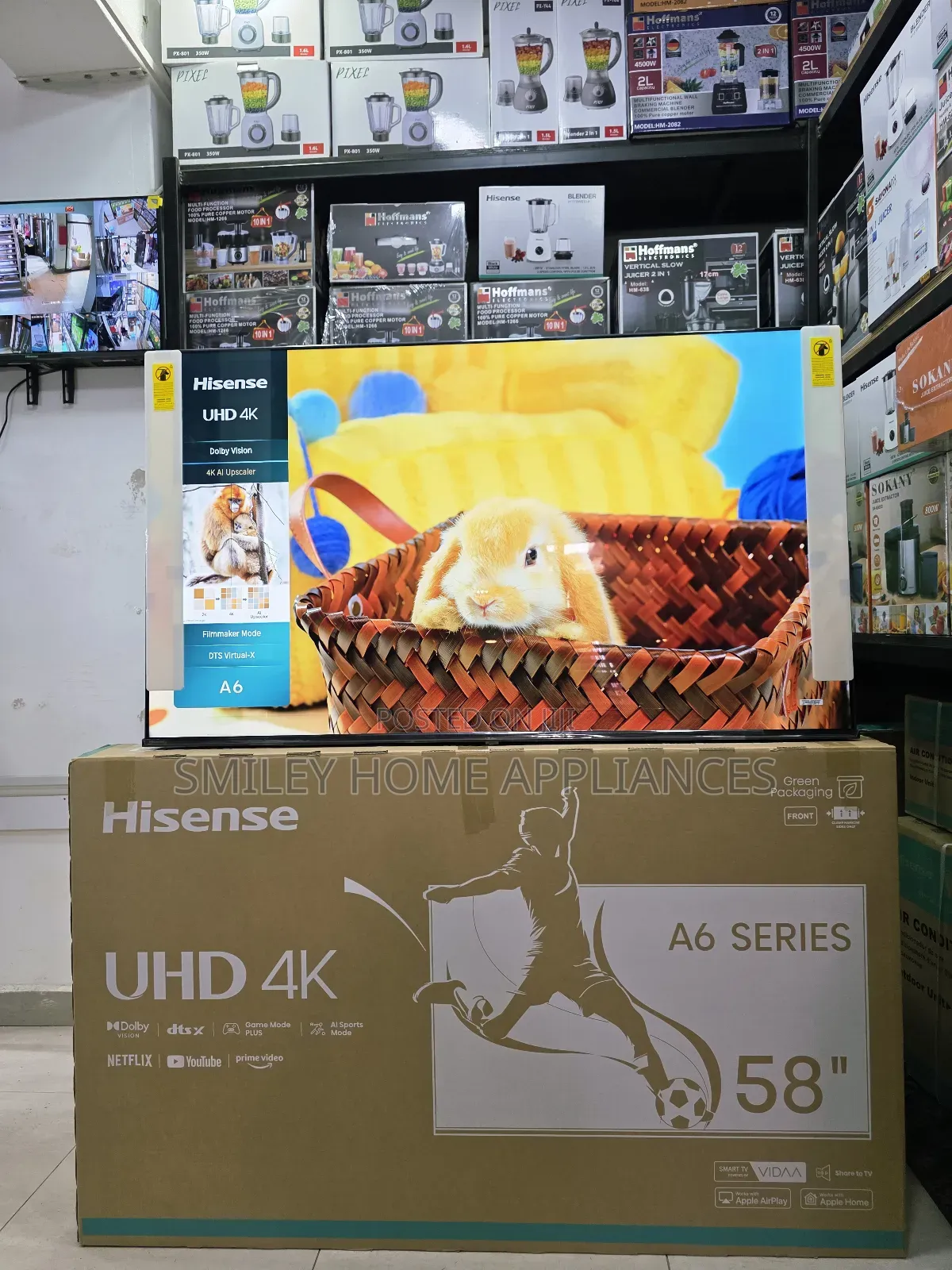 Hisense 58inches Uhd4k A6series Vidaa Tv With Dolby Atmos