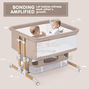 Twin Bassinet Fot Infant, Bedside Crib for 2 Babies