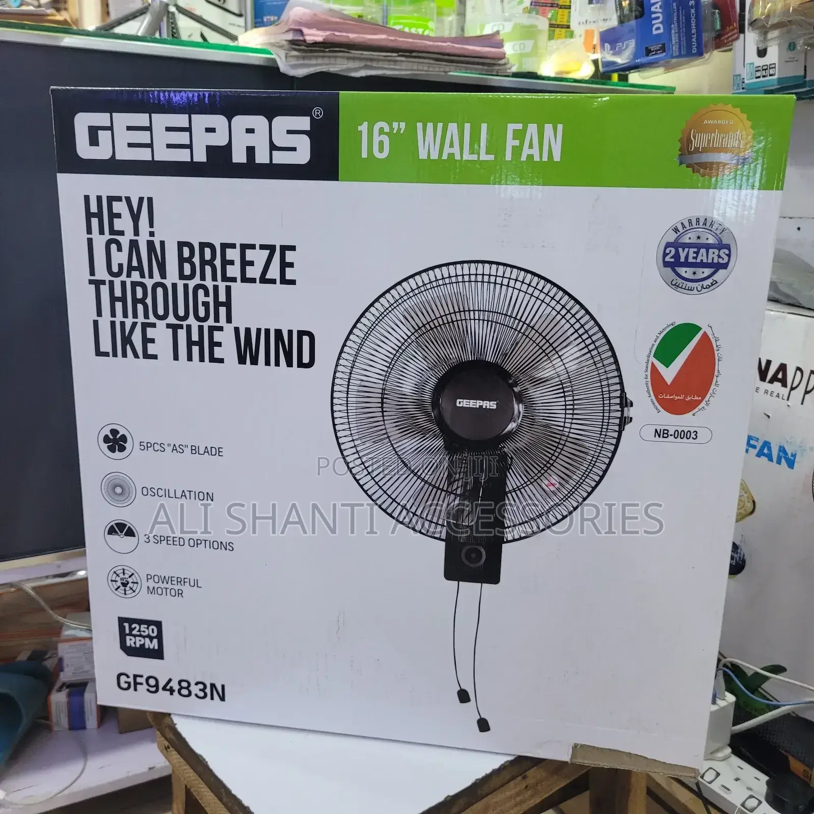 Geepas Wall Fan, Electric Wall Fan Geepas