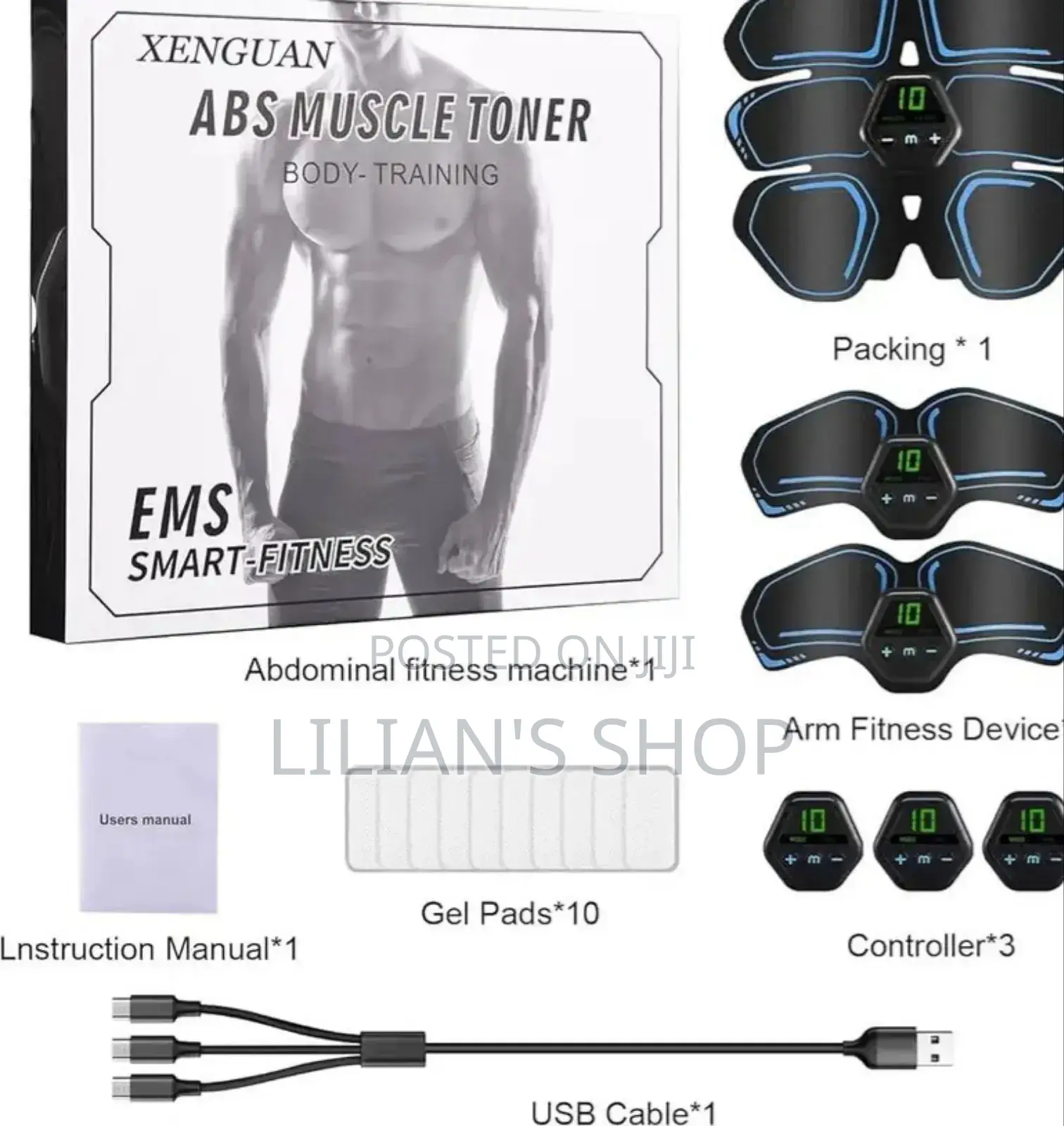Ems Abs Maker Electric With Biceps and Triceps Sticker