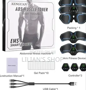 Ems Abs Maker Electric With Biceps and Triceps Sticker