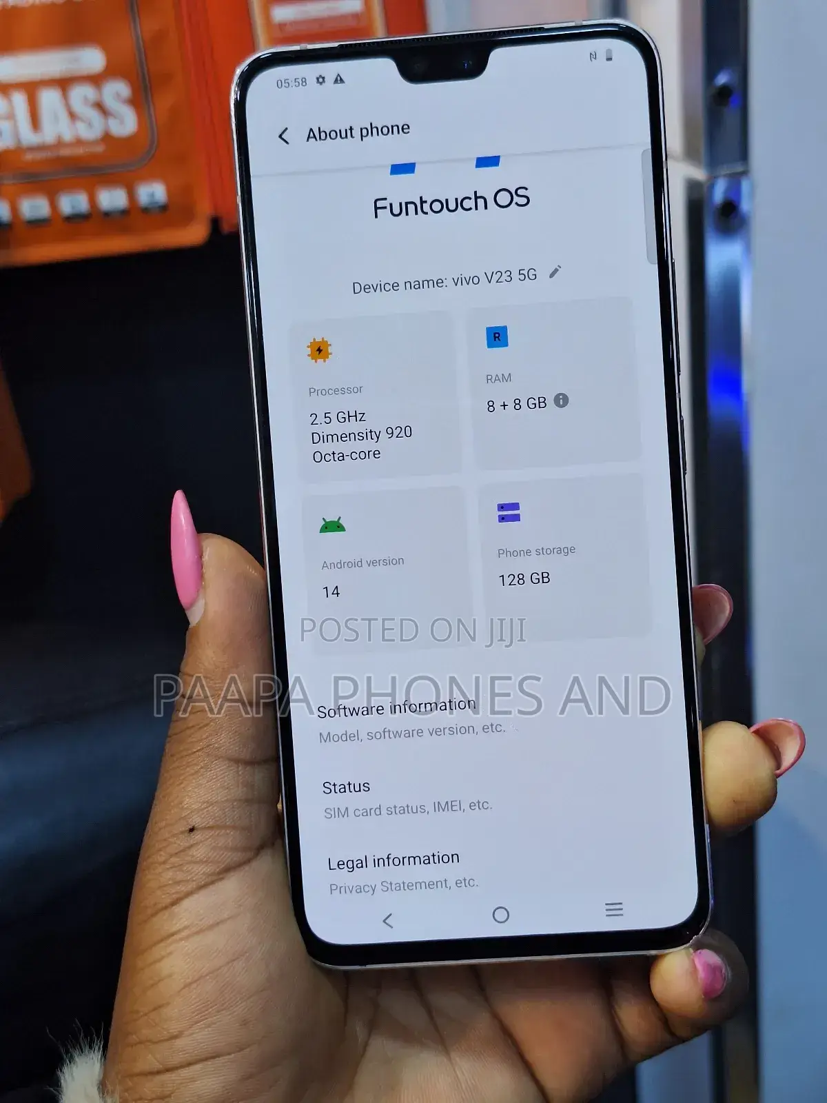 Vivo V23 5G 128 GB Rose Gold