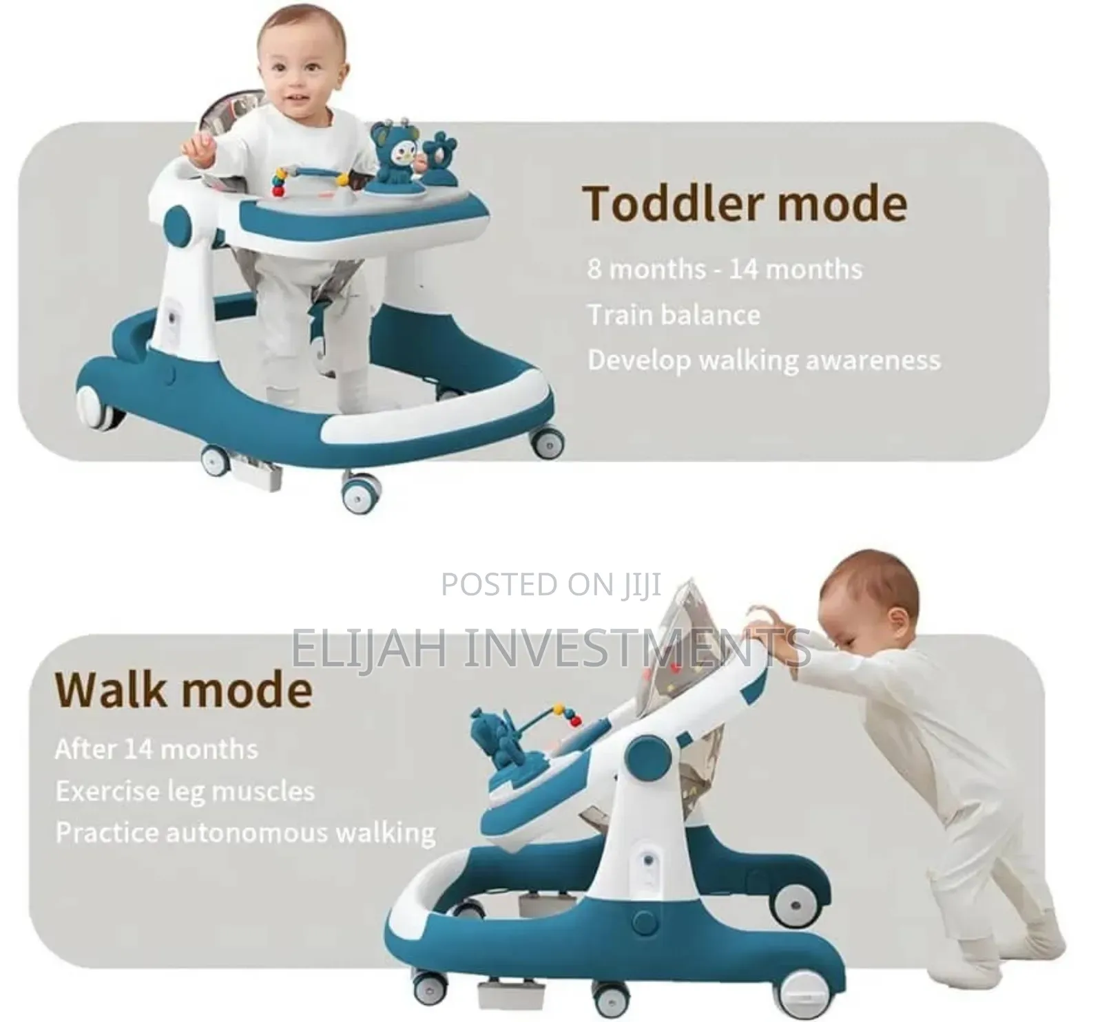 4 in 1 Baby Walker With Wheels