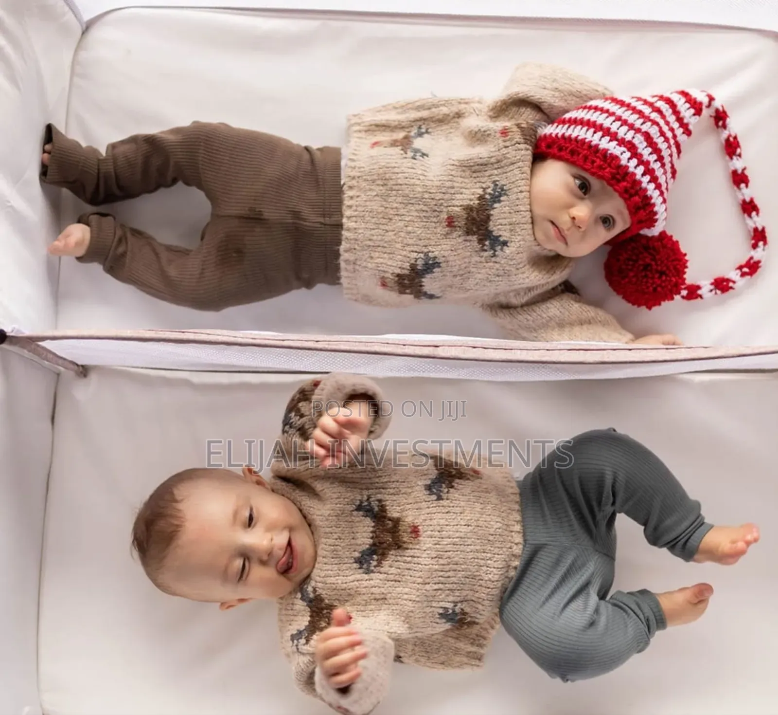 Twin Bassinet Fot Infant, Bedside Crib for 2 Babies