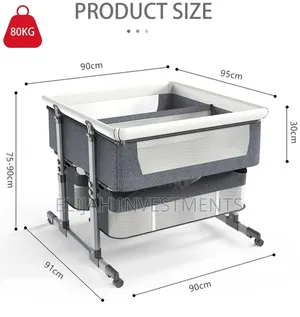Twin Bassinet Fot Infant, Bedside Crib for 2 Babies