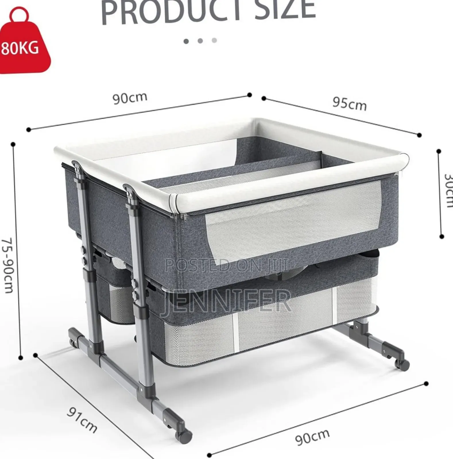 Twin Bassinet Fot Infant, Bedside Crib for 2 Babies